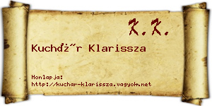 Kuchár Klarissza névjegykártya